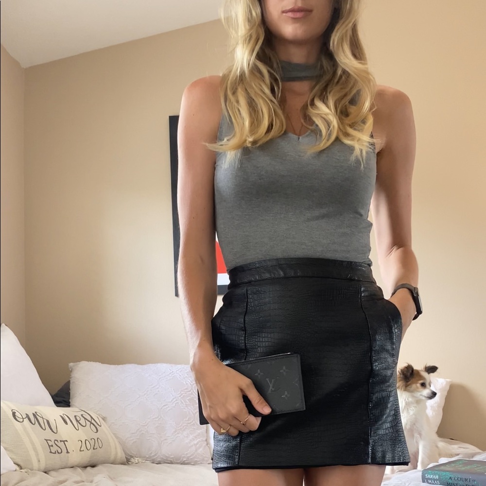 Grey Bodycon Shirt